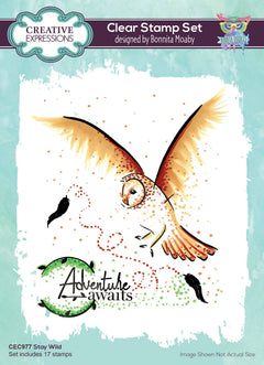 Creative Expressions Bonnita Moaby Stay Wild A5 Clear Stamp Set-1