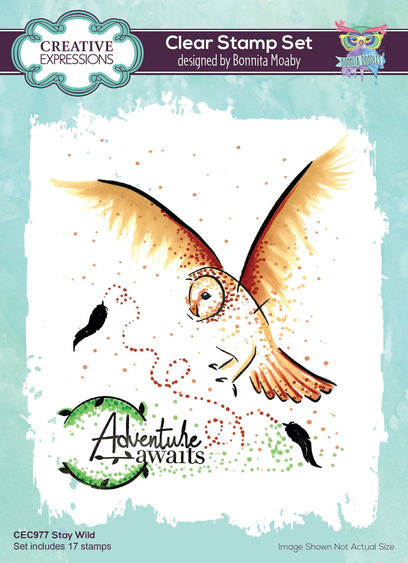 Creative Expressions Bonnita Moaby Stay Wild A5 Clear Stamp Set-1