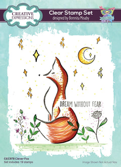 Creative Expressions Bonnita Moaby Clever Fox A5 Clear Stamp Set-1
