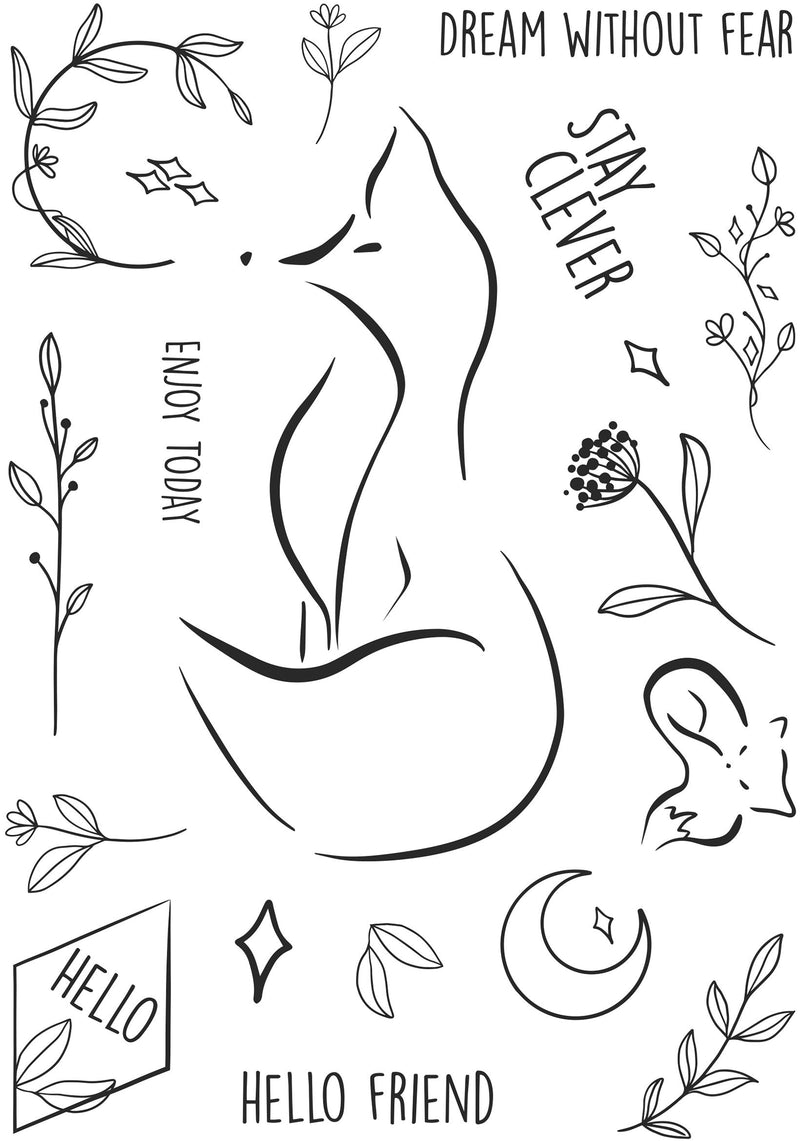 Creative Expressions Bonnita Moaby Clever Fox A5 Clear Stamp Set-5