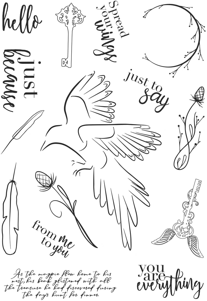 Creative Expressions Bonnita Moaby A5 Spread Your Wings Clear Stamp Set-3