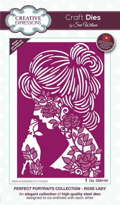 Dies by Sue Wilson Perfect Portraits Rose Lady-1