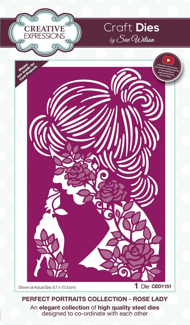 Dies by Sue Wilson Perfect Portraits Rose Lady-1