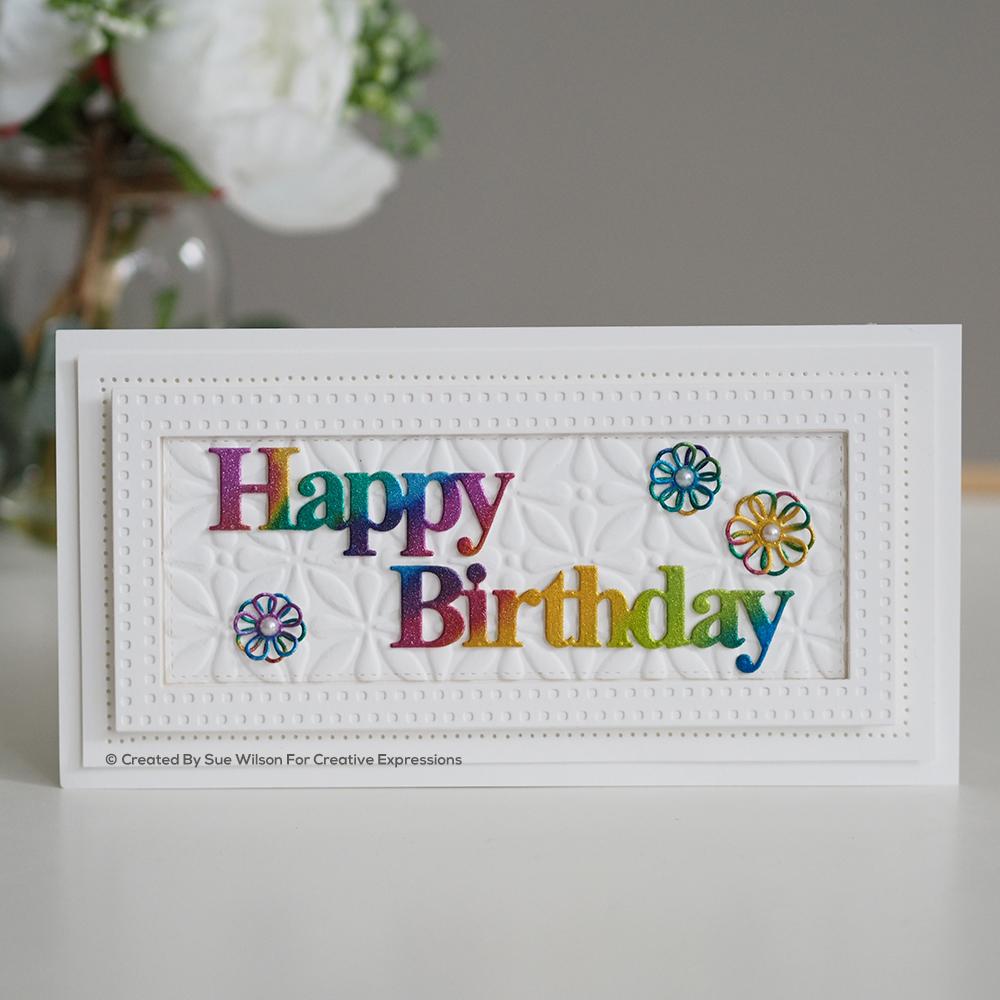 Sue Wilson Slimline Decorative Squared Rectangles Craft Die-7