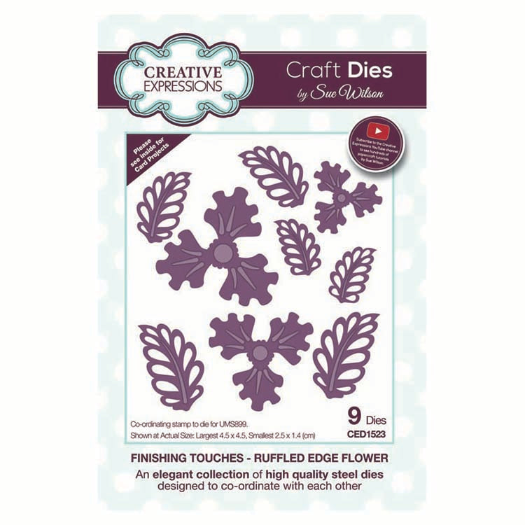 Dies by Sue Wilson Finishing Touches Collection Ruffled Edge Flower-1