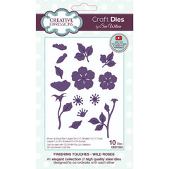 Creative Expressions Sue Wilson Finishing Touches Wild Roses Craft Die-1
