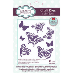 Creative Expressions Sue Wilson Finishing Touches Bountiful Butterflies Craft Die-1