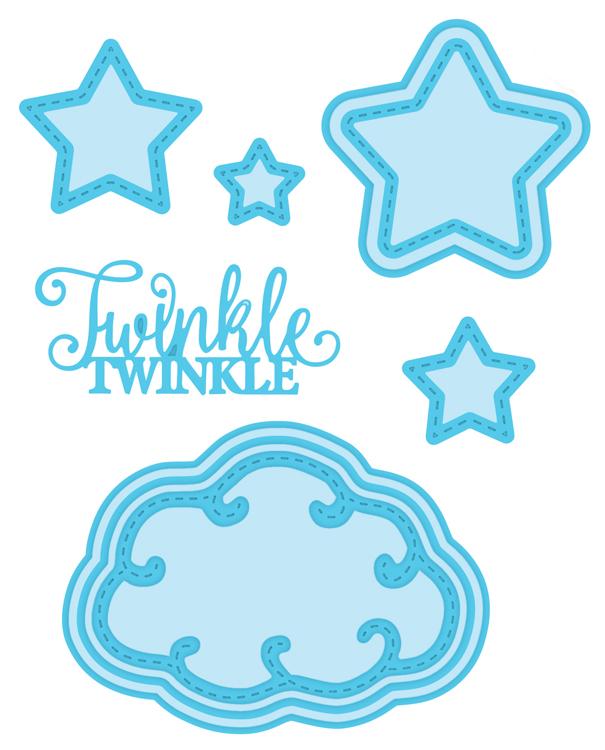 Fillables Collection Twinkle Twinkle Clouds and Stars Die-1
