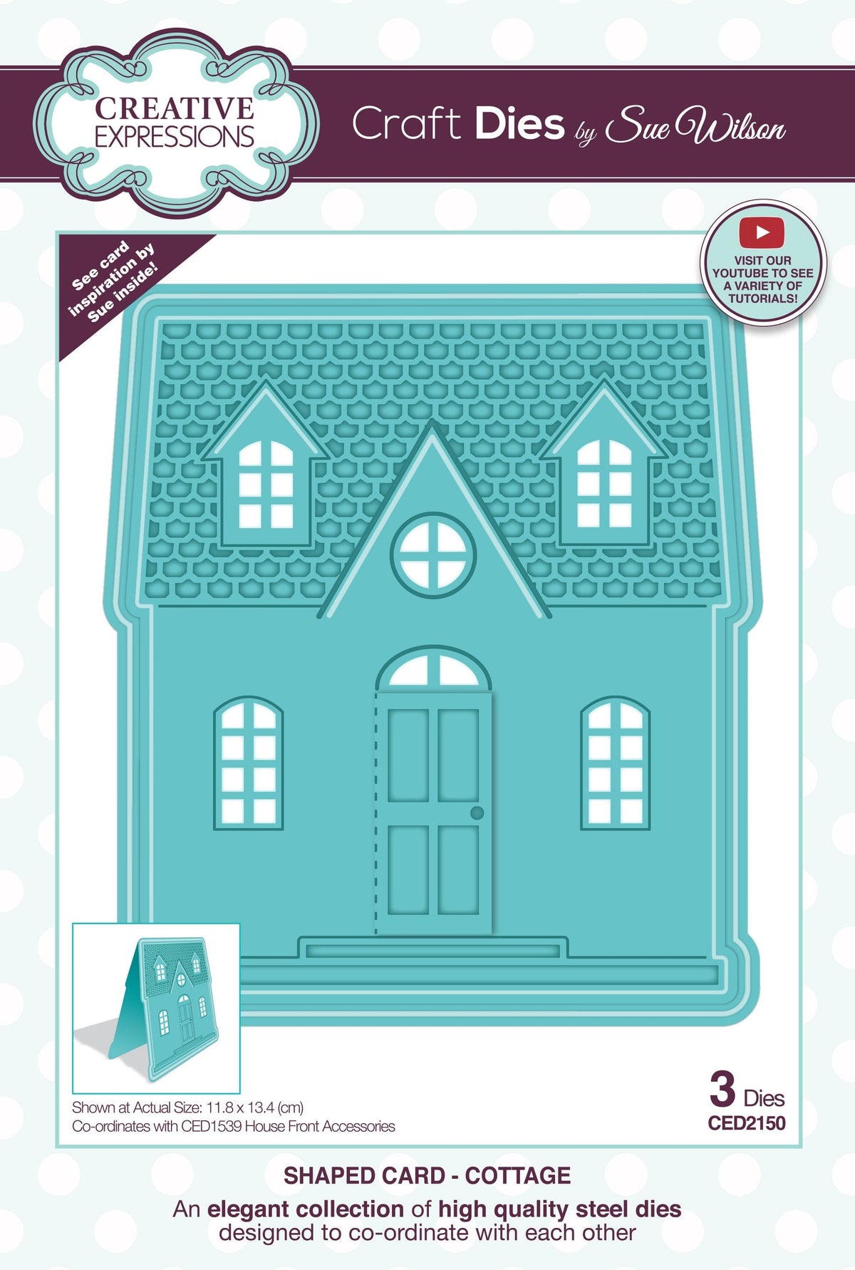 Creative Expressions Sue Wilson Shaped Cards Cottage Craft Die-1
