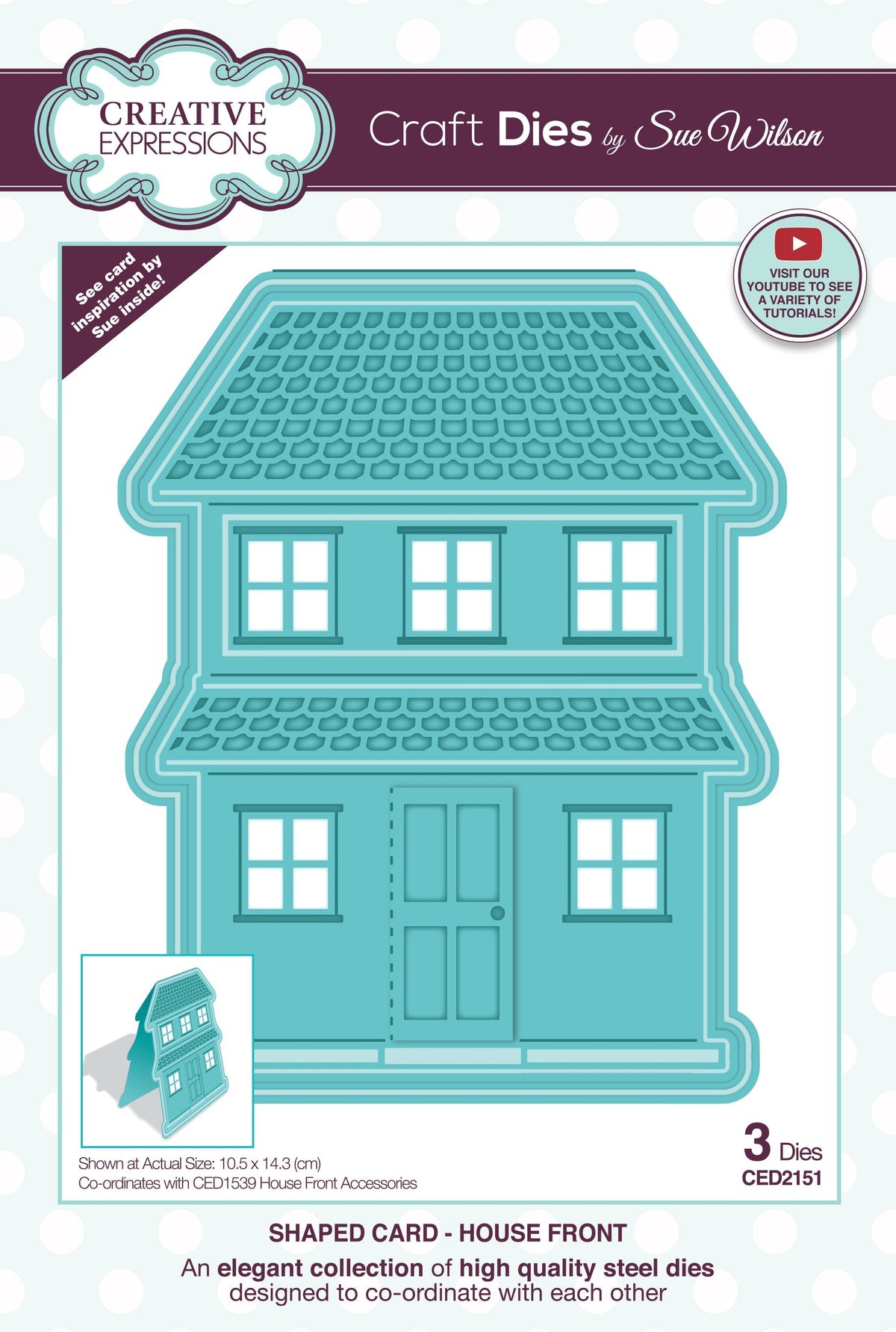 Creative Expressions Sue Wilson Shaped Cards House Front Craft Die-1