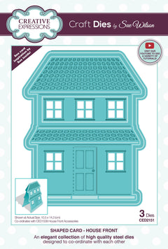 Creative Expressions Sue Wilson Shaped Cards House Front Craft Die-1