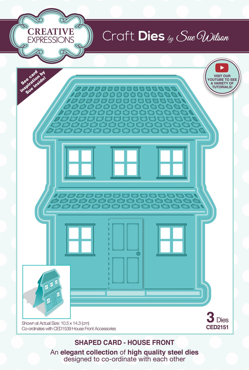 Creative Expressions Sue Wilson Shaped Cards House Front Craft Die-1