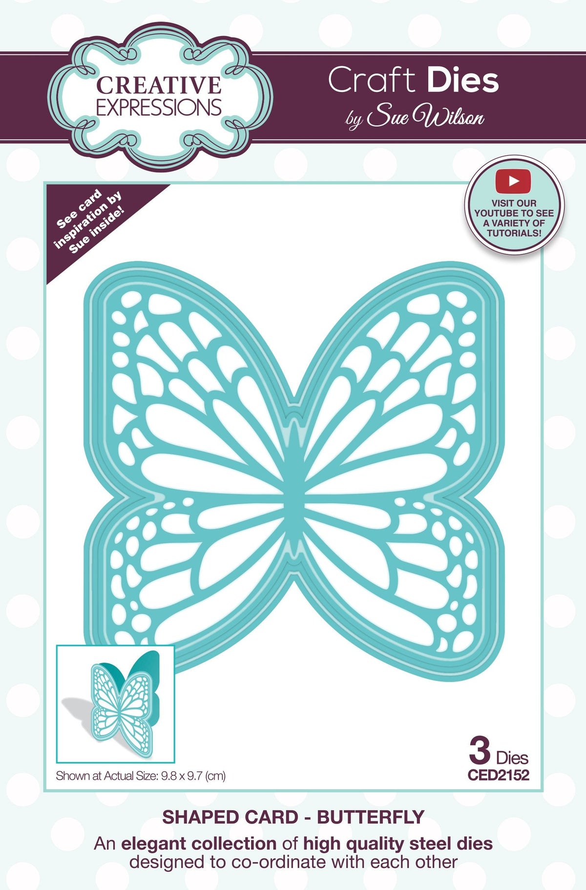 Creative Expressions Sue Wilson Shaped Cards Butterfly Craft Die-1