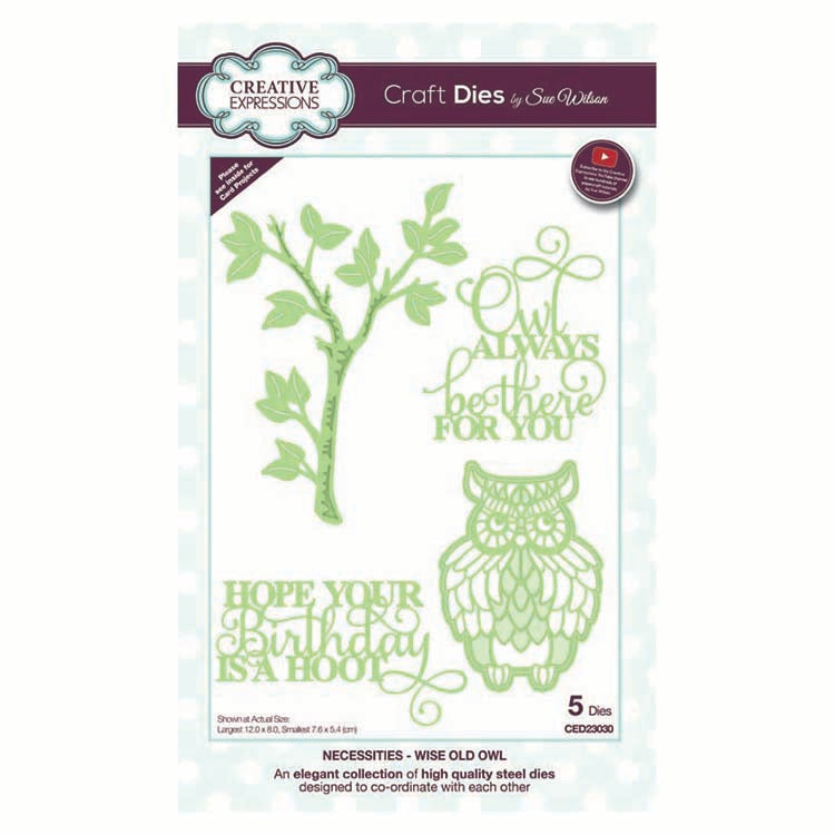 Dies by Sue Wilson Necessities Collection Wise Old Owl-1