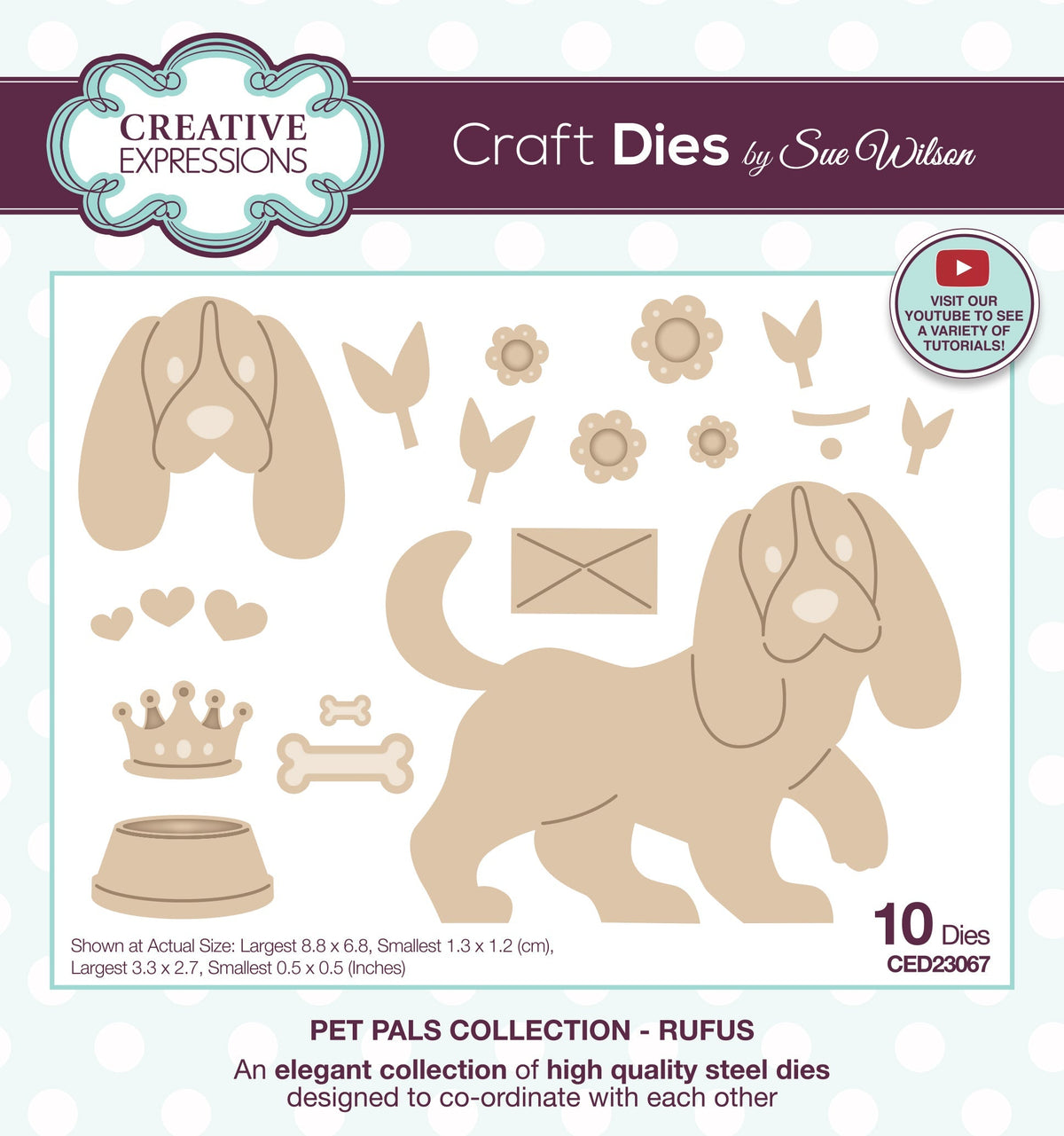 Creative Expressions Sue Wilson Pet Pals Rufus Craft Die-1