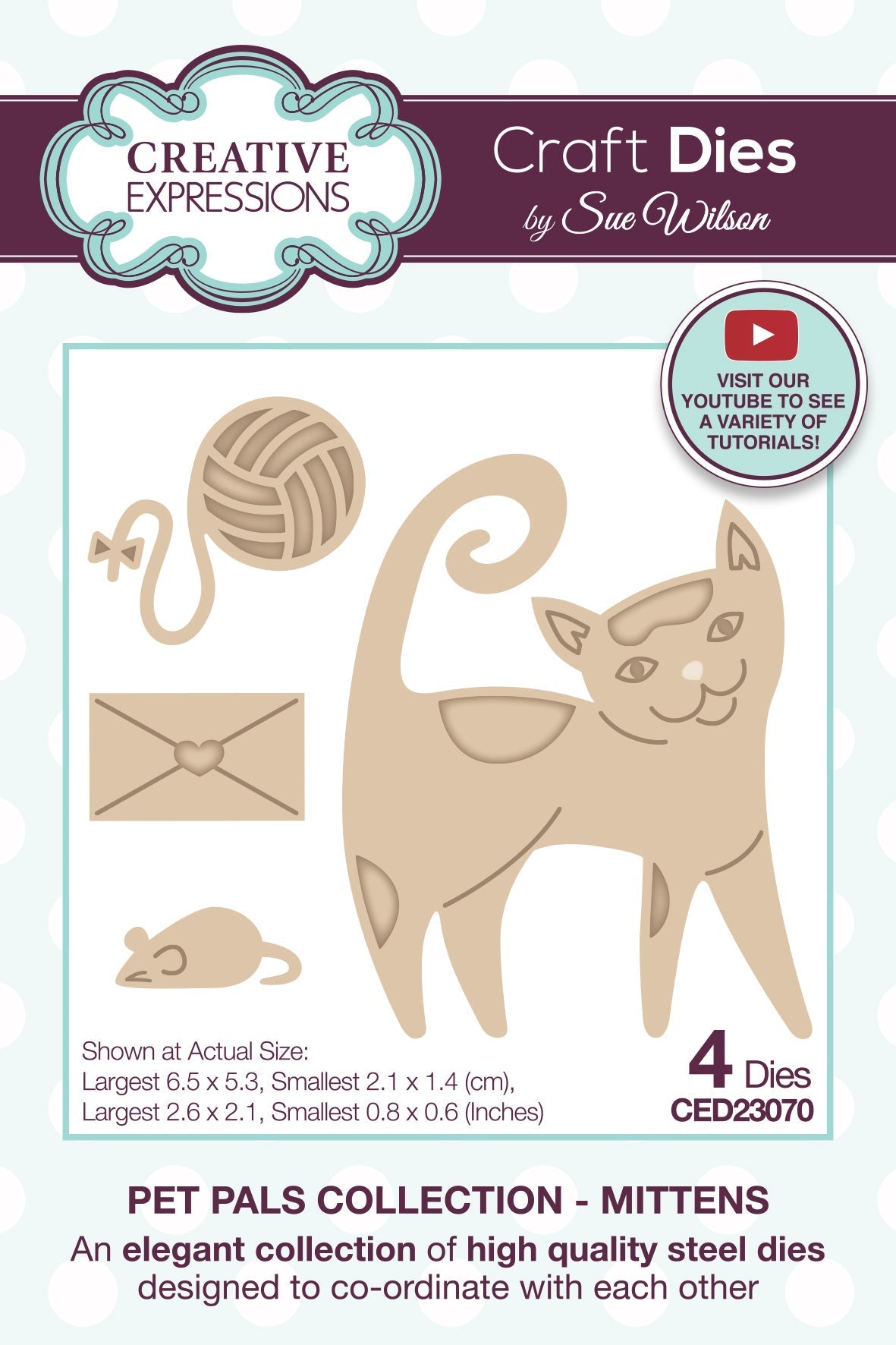 Creative Expressions Sue Wilson Pet Pals Mittens Craft Die-1