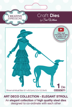 Creative Expressions Sue Wilson Art Deco Elegant Stroll Craft Die-1