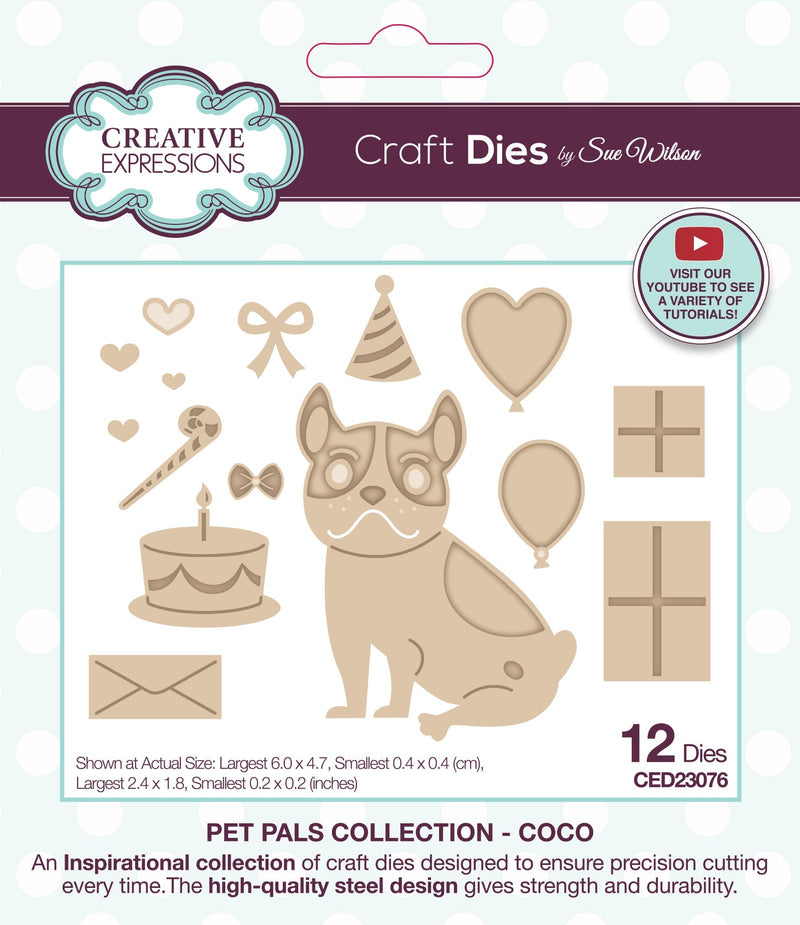 Creative Expressions Sue Wilson Pet Pals Coco Craft Die-1