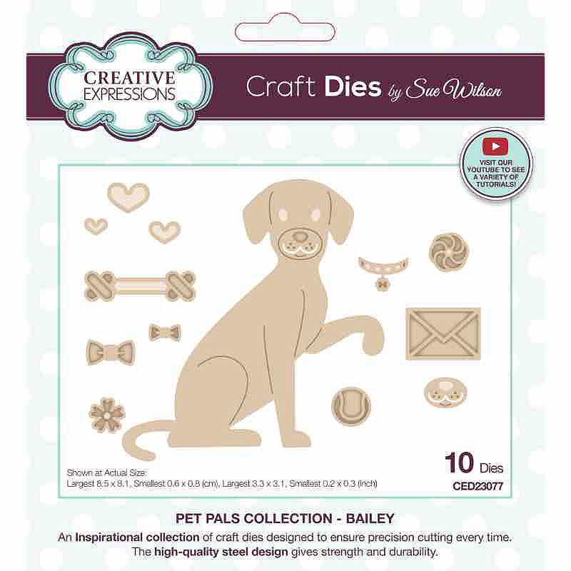 Creative Expressions Sue Wilson Pet Pals Bailey Craft Die-1