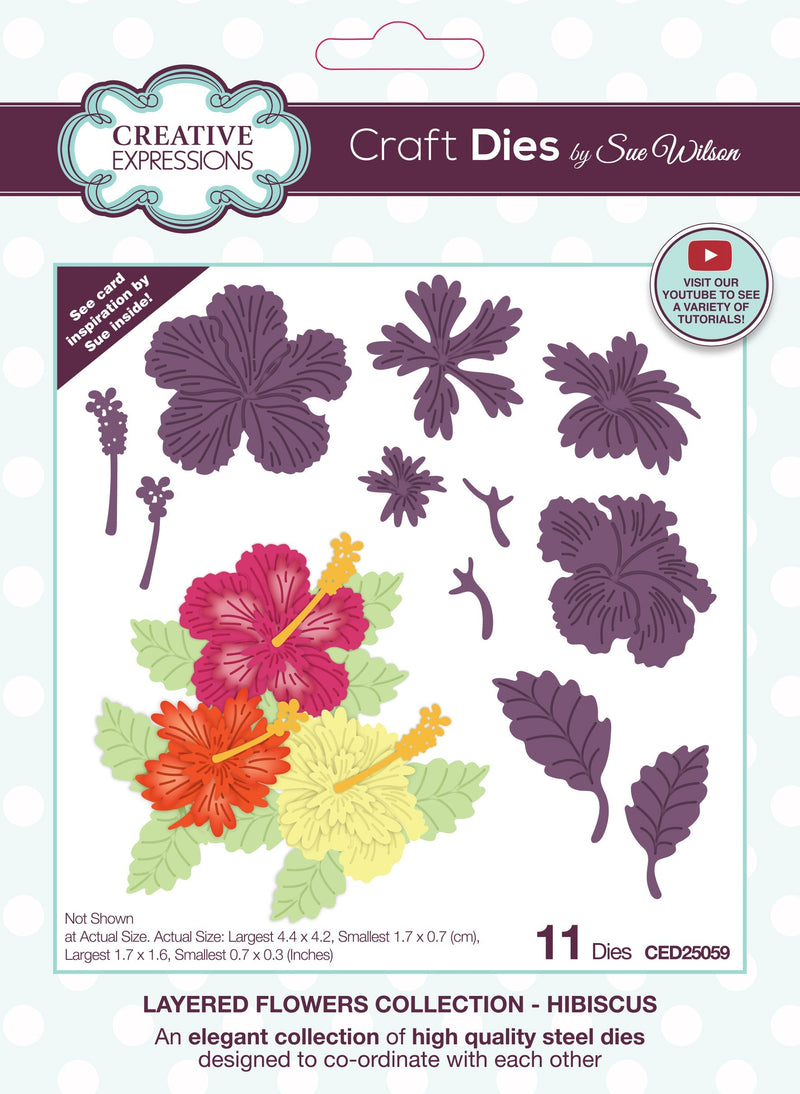 Creative Expressions Sue Wilson Layered Flowers Collection Hibiscus Craft Die-1
