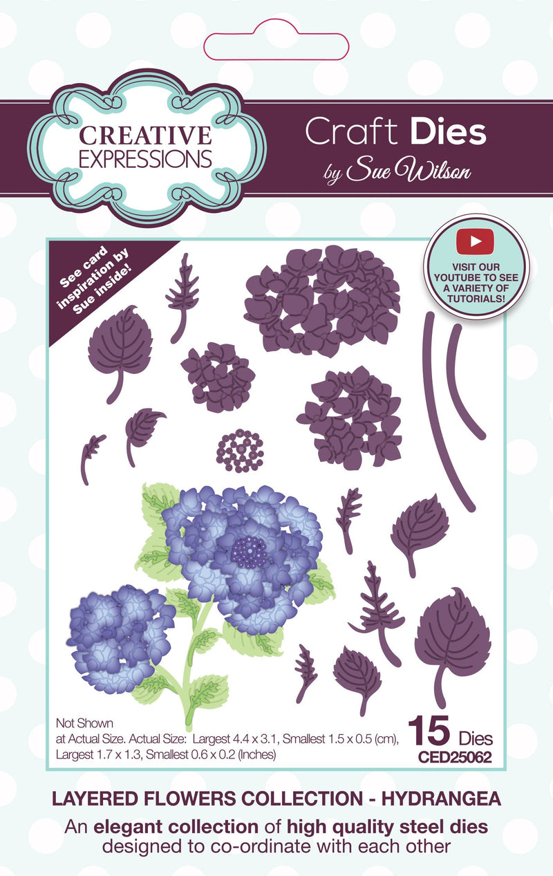 Creative Expressions Sue Wilson Layered Flowers Collection Hydrangea Craft Die-1
