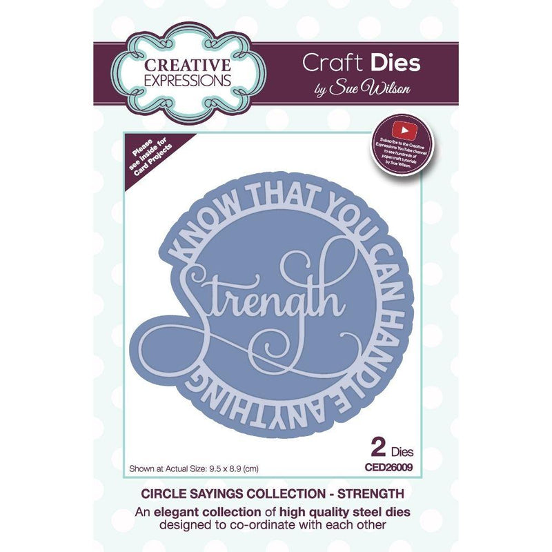 Sue Wilson Circle Sayings Strength Craft Die-1
