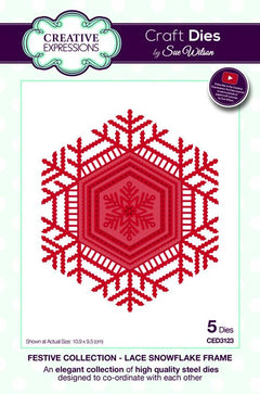 Festive Collection Lace Snowflake Frame-1
