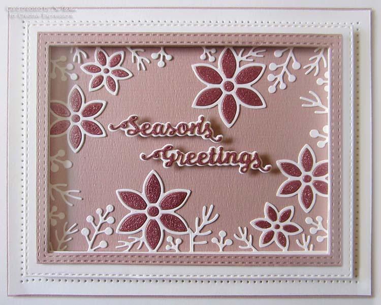 Festive Collection Pretty Poinsettia Frame Craft Die-4
