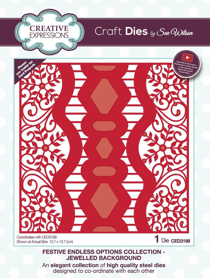 Dies by Sue Wilson Festive Endless Options Jewelled Background-1