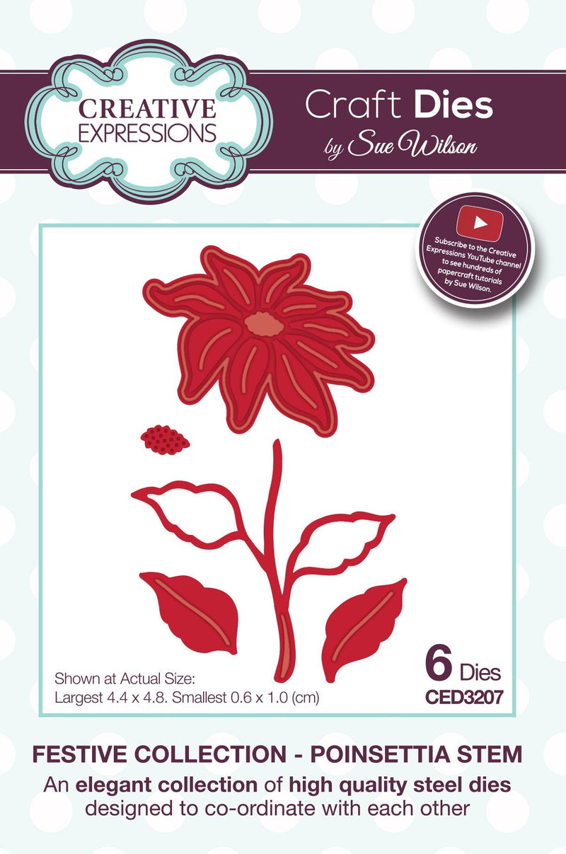 Dies by Sue Wilson Festive Poinsettia Stem-1