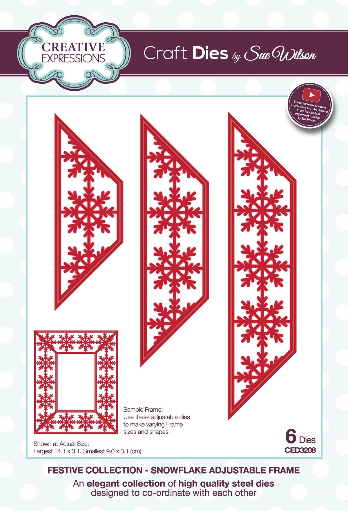 Dies by Sue Wilson Festive Snowflake Adjustable Frame-1