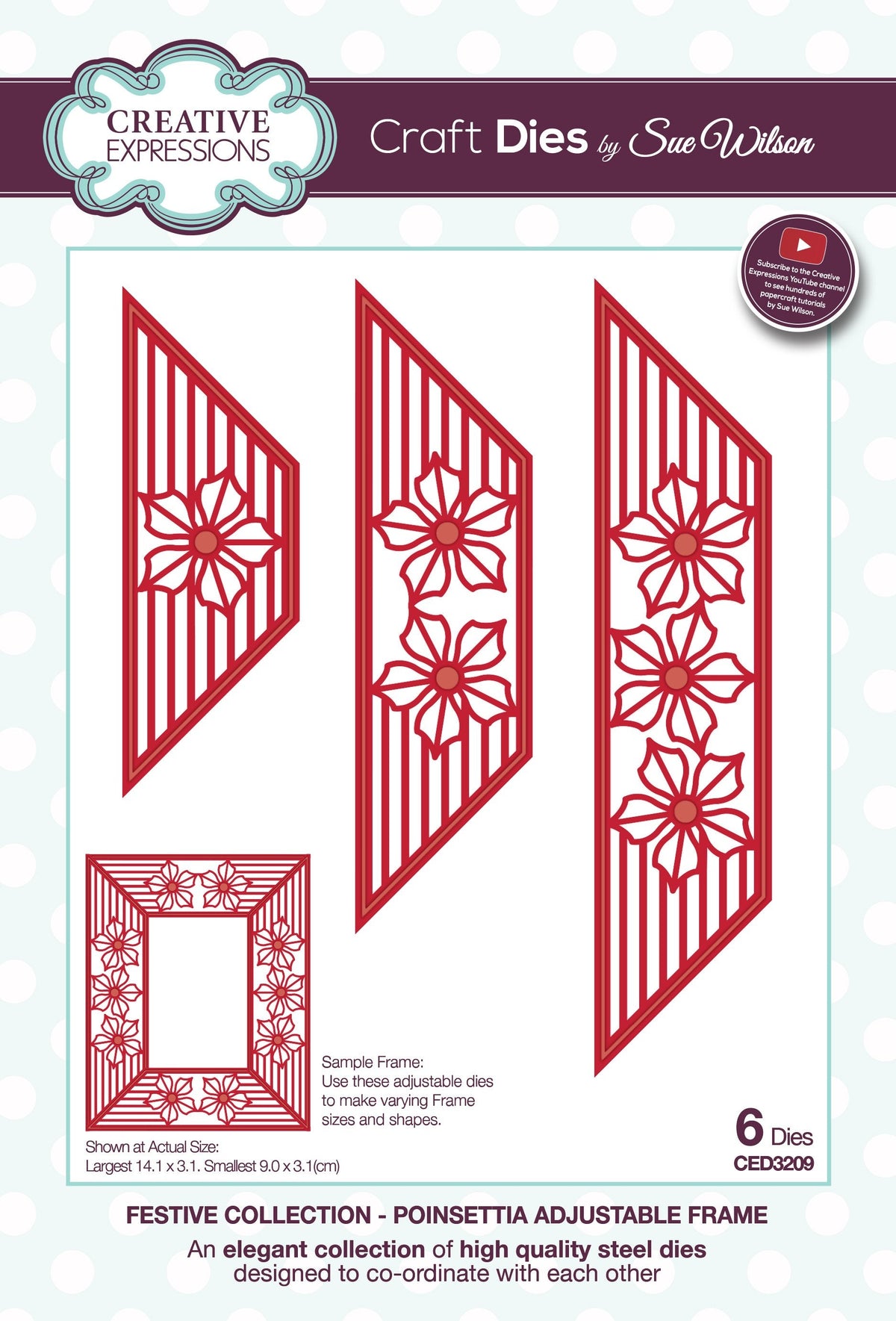 Dies by Sue Wilson Festive Poinsettia Adjustable Frame-1