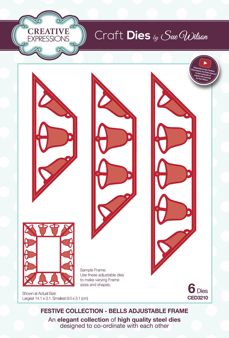 Dies by Sue Wilson Festive Bells Adjustable Frame-1