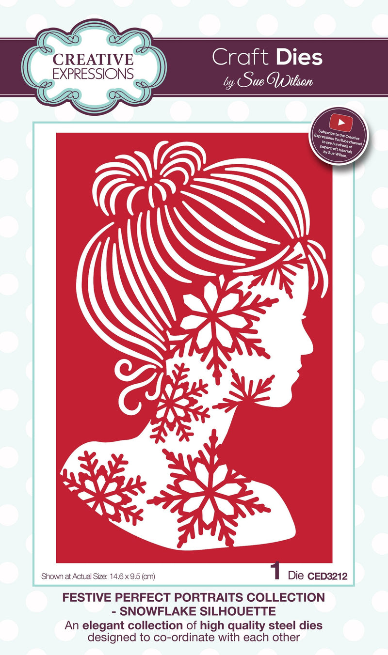 Dies by Sue Wilson Festive Perfect Portraits Snowflake Silhouette-1