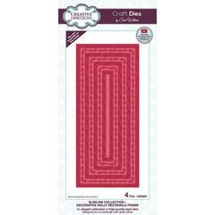 Creative Expressions Sue Wilson Slimline Decorative Holly Rectangle Frame Craft Die-1