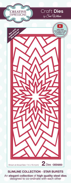 Creative Expressions Sue Wilson Slimline Star Bursts Craft Die-1