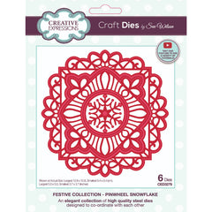 Creative Expressions Sue Wilson Festive Pinwheel Snowflake Craft Die-1