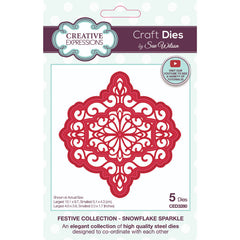 Matrices de découpe Sue Wilson Festive Snowflake Sparkle de Creative Expressions-1