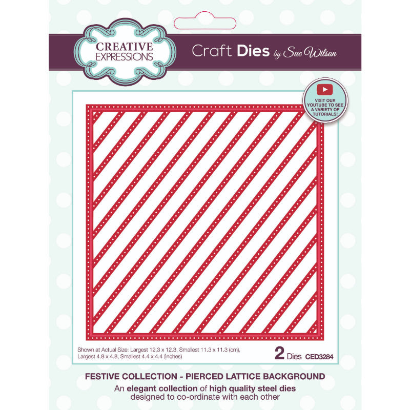 Matrice de coupe créative Sue Wilson Festive Pierced Lattice Background-1