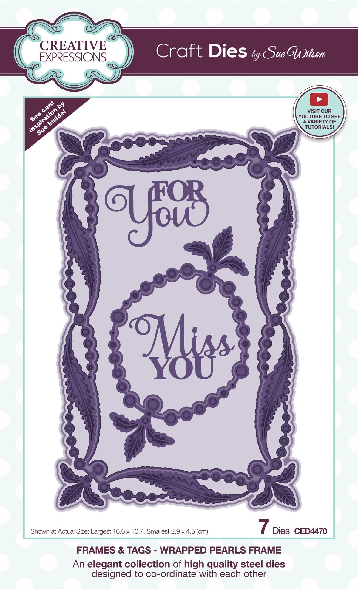 Creative Expressions Sue Wilson Frames & Tags Wrapped Pearl Frame Craft Die-1