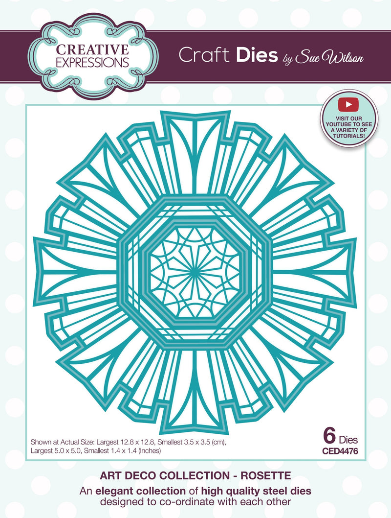 Creative Expressions Sue Wilson Art Deco Collection Rosette Craft Die-1