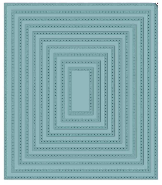 Noble Double Pierced Rectangles - Set B Die-1