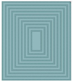 Noble Double Pierced Rectangles - Set B Die-1