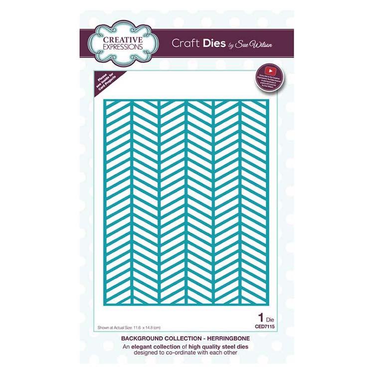 Creative Expressions Dies by Sue Wilson Background Collection Herringbone-1