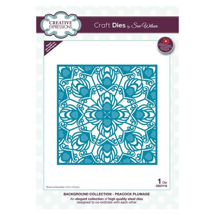Dies by Sue Wilson Background Collection Peacock Plumage-1
