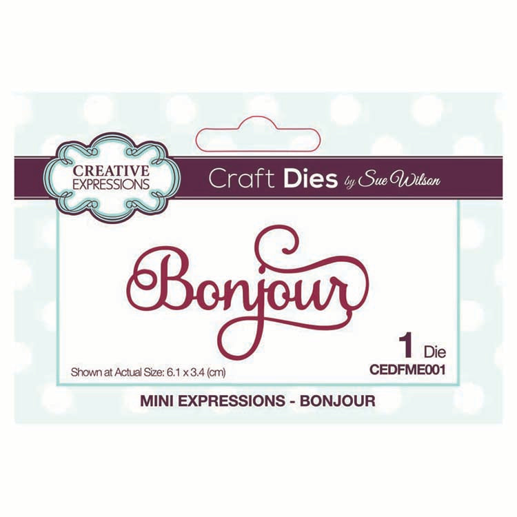 Dies by Sue Wilson Mini Expressions Collection Bonjour-1