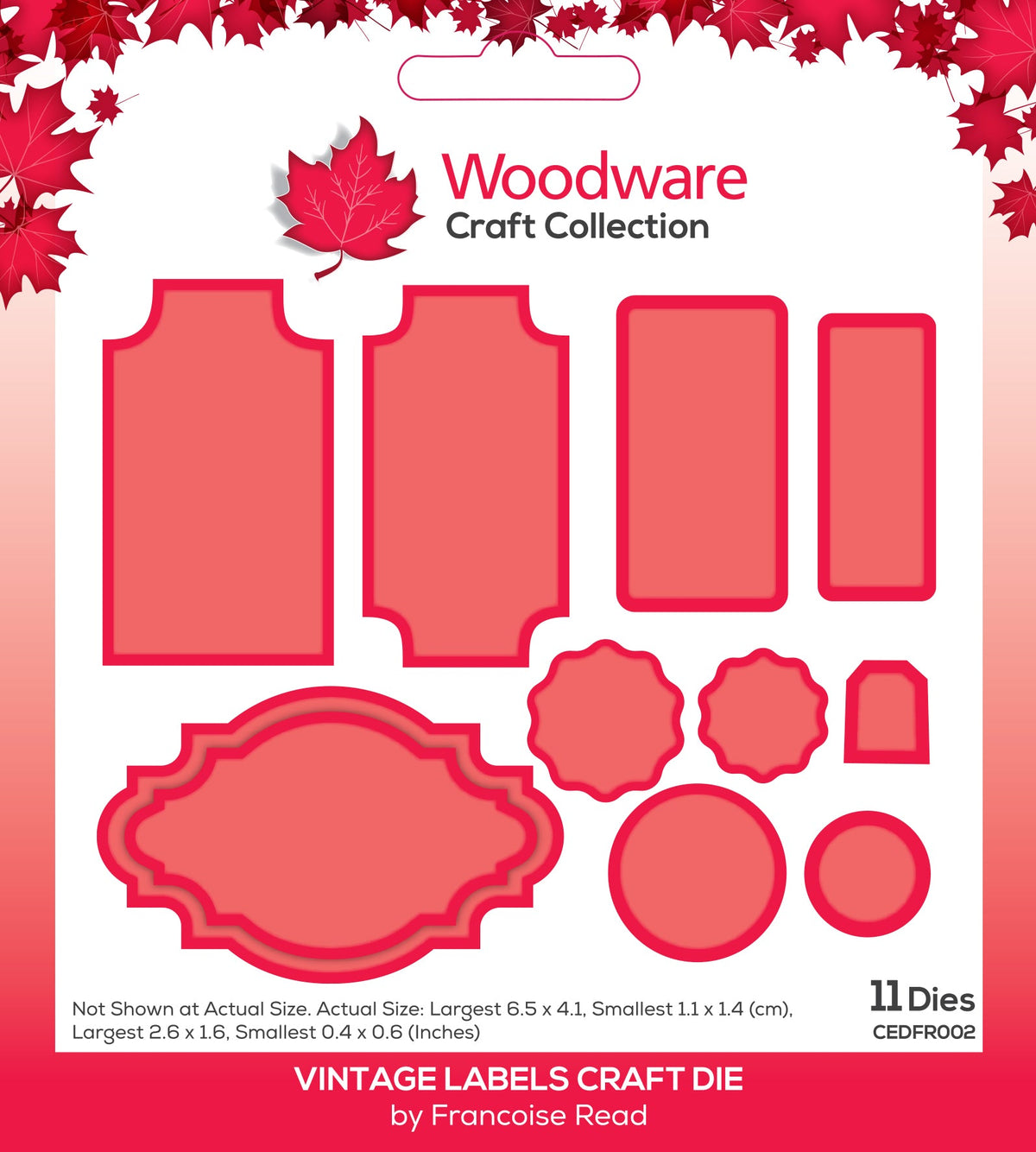 Woodware Francoise Read Vintage Labels Craft Die-1