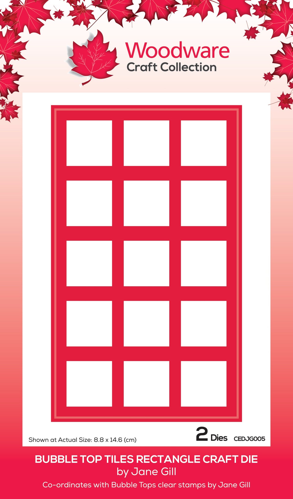 Woodware Jane Gill Bubble Top Tiles Rectangle Die-1
