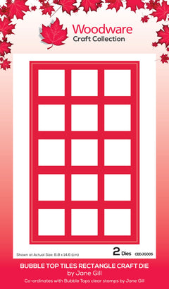 Woodware Jane Gill Bubble Top Tiles Rectangle Die-1