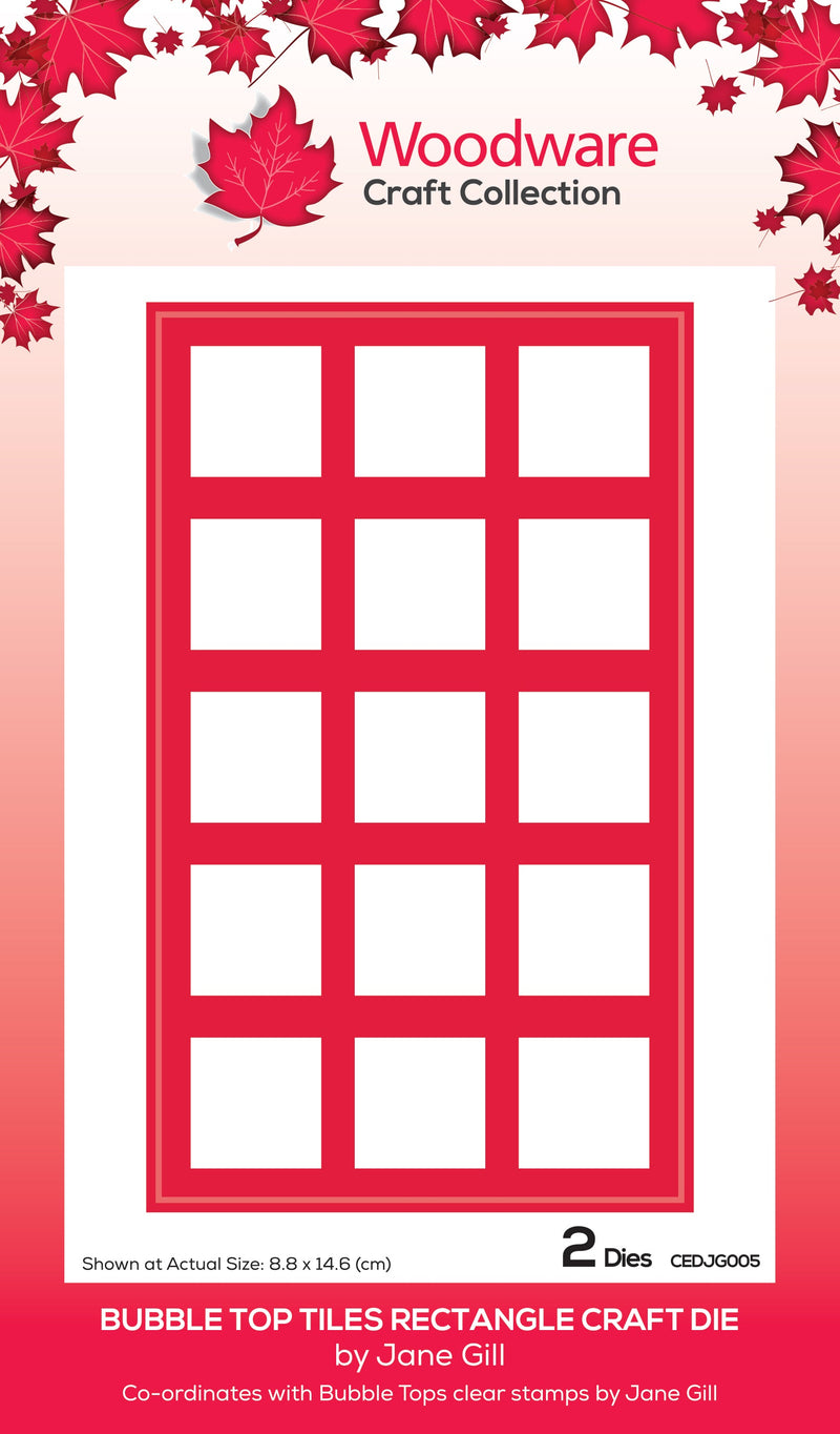 Woodware Jane Gill Bubble Top Tiles Rectangle Die-1